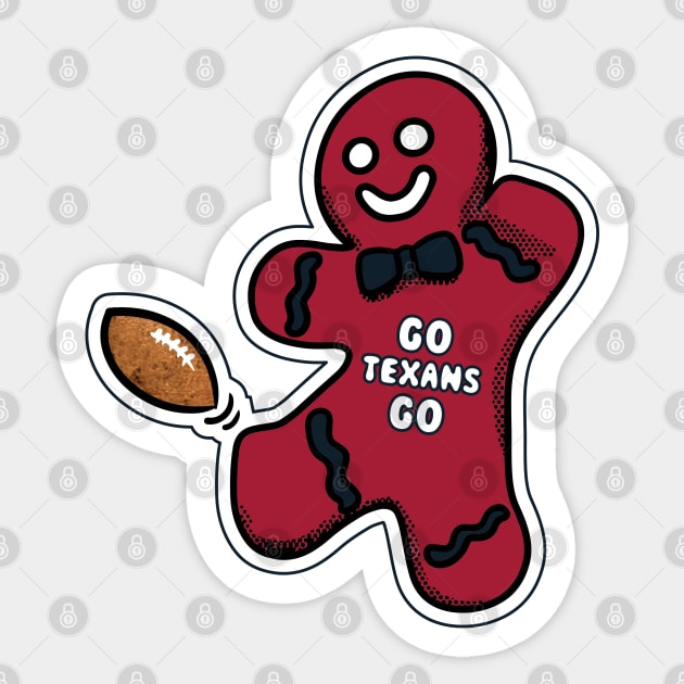 Houston Texans Gingerbread Man Sticker by Rad Love